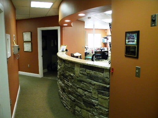 Hallway and reception desk